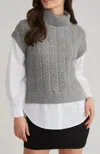 525 America Sofia Twofer Tunic In Smoke Grey