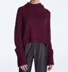 525 America Split Turtle Neck In Malbec In Purple