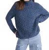 525 America Stella Shaker Turtleneck Sweater In Indigo In Blue