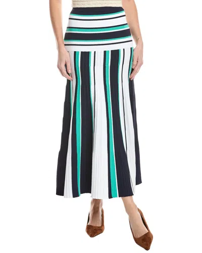 525 America Stripe Midi Skirt In Multi