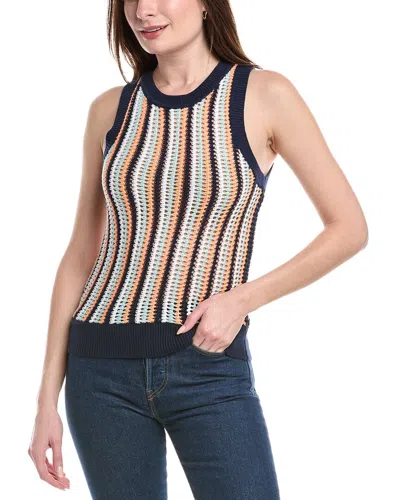 525 AMERICA STRIPE VERTICAL CROCHET TANK