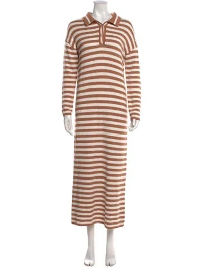 Pre-owned 525 America Striped Long Dress In Multicolor