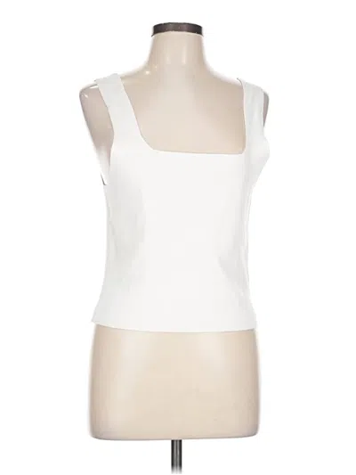 Pre-owned 525 America Tank Top Ivory Strapless Neckline Tops In White