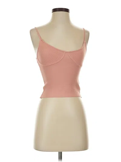 Pre-owned 525 America Tank Top Pink Strapless Neckline Tops