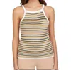 525 America Taylor Halter Top In Bleached White Combo In Multi