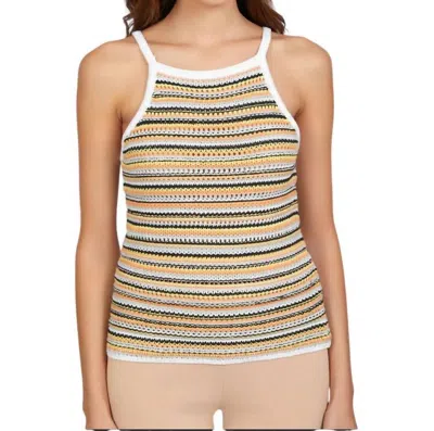 525 America Taylor Halter Top In Bleached White Combo In Multi