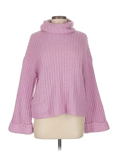 Pre-owned 525 America Turtleneck Sweater In Pink