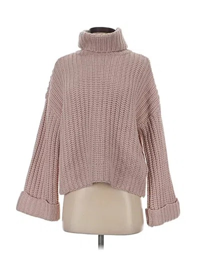 Pre-owned 525 America Turtleneck Sweater In Pink