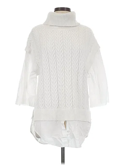 Pre-owned 525 America Turtleneck Sweater In White