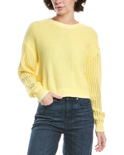 525 America Uma Contrast Tipping Sweater In Yellow