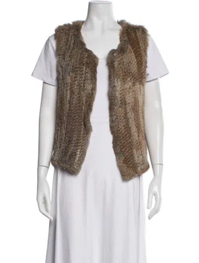 Pre-owned 525 America Vest In Brown
