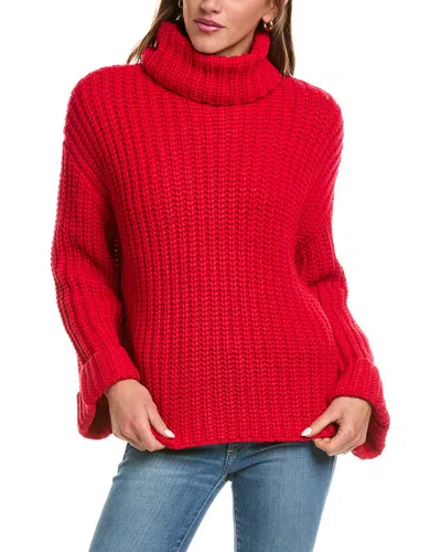 525 America Vida Turtleneck Shaker Pullover In Red