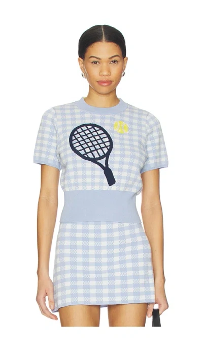 525 America Volley Graphic & Beaded Sweater Top