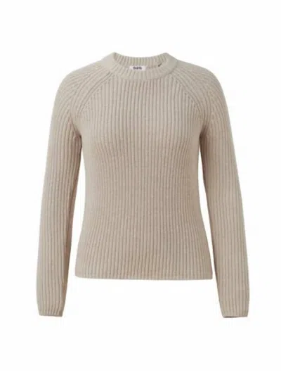 525 America Women Jane Shaker Pullover Sweater In Wheat In Neutral