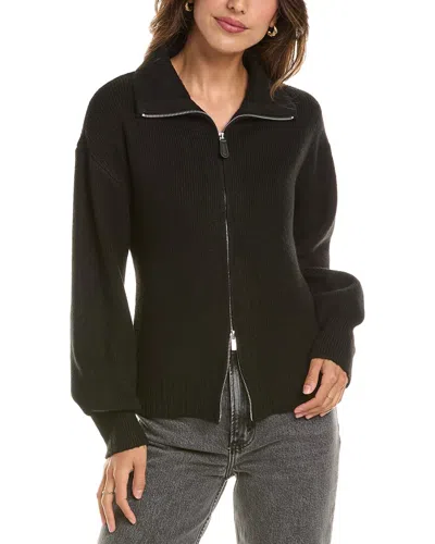 525 America Zip Cardigan In Black