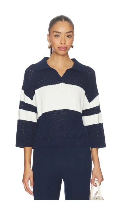 525 America Zuri Johnny Collar Mesh Rugby Pullover