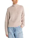 525 Boxy Snap Front Henley Sweater In Neutral