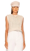 525 Cable Sweater Vest In Cream