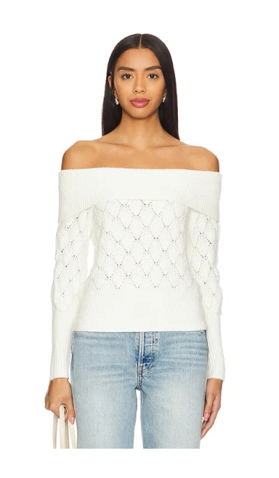 525 Camila Off The Shoulder Pullover In Sea Salt