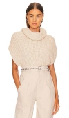525 Sleeveless Turtleneck Sweater In Cream