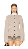 525 Catherine Wool Cardigan In Neutral