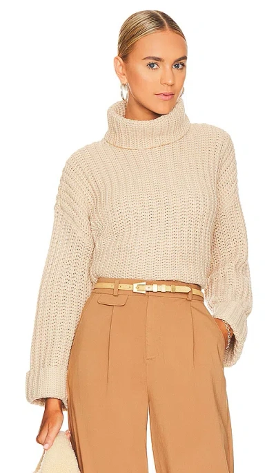 525 Chunky Turtleneck Shaker Pullover In Oat
