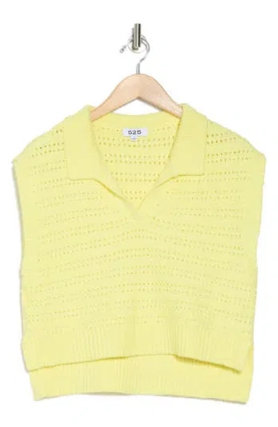 525 Crimped Polo Vest In Yellow