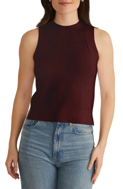 525 Demi Cotton Sweater Vest In Oxblood