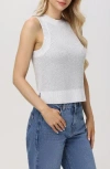 525 Demi Metallic Sleeveless Sweater In Gray