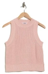 525 Demi Metallic Sleeveless Sweater In Pink