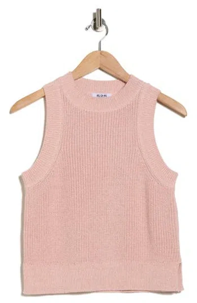 525 Demi Metallic Sleeveless Sweater In Pink