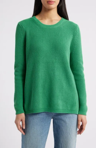 525 Emma High-low Sweater In Ivy Green