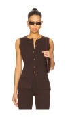 525 Felicity Vest In Brown
