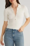 525 Ginny Rib Top In White