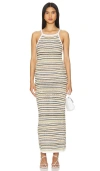 525 Joelle Stripe Knit Midi Dress In Bleach White Multi