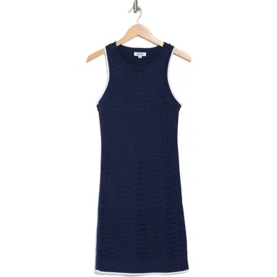 525 Jojo Cable Cotton Varsity Minidress In Dark Blue Multi