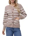 525 Josie Structured Cardigan In Light Taupe