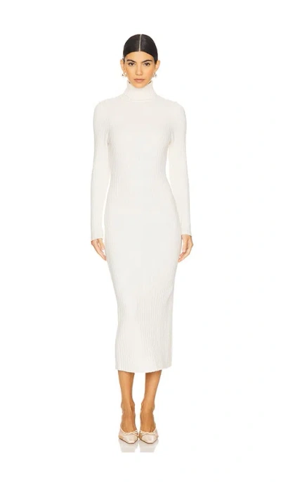 525 Kylie Rib Dress In Chalk