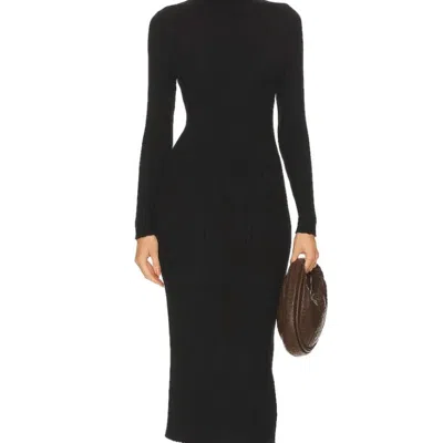 525 Kylie Rib Midi Dress In Black
