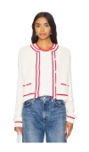 525 Laurel Crew Neck Trophy Cardi In Sea Salt Multi