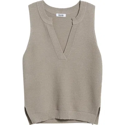 525 Lillian Relaxed Rib Sweater Tank In Moon Rock