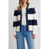 525 Lottie Rugby Stripe Cardigan In Blue