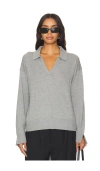 Shop 525 Maddi Johnny Collar Pullover In 烟灰色