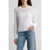 525 Margot Openwork Cotton Mesh Sweater In Bleach White