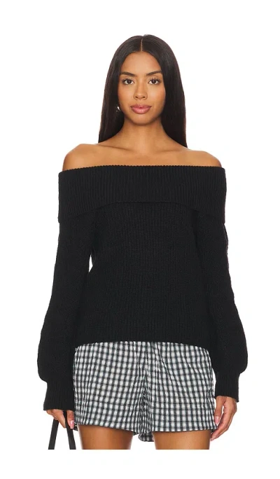 525 Off-the-shoulder Sweater In Black