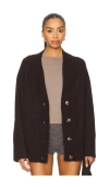 525 Miller Oversized Cardigan In Brown
