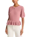 525 Whitney Mix Stitch Sweater In Blushing Pink