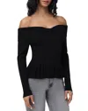 525 Morgan Off-the-shoulder Sweater In Black