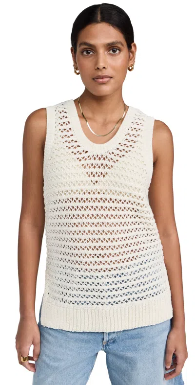 525 Natalia Open Stitch Tank Chalk