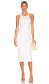 525 Open Back Midi Dress In White